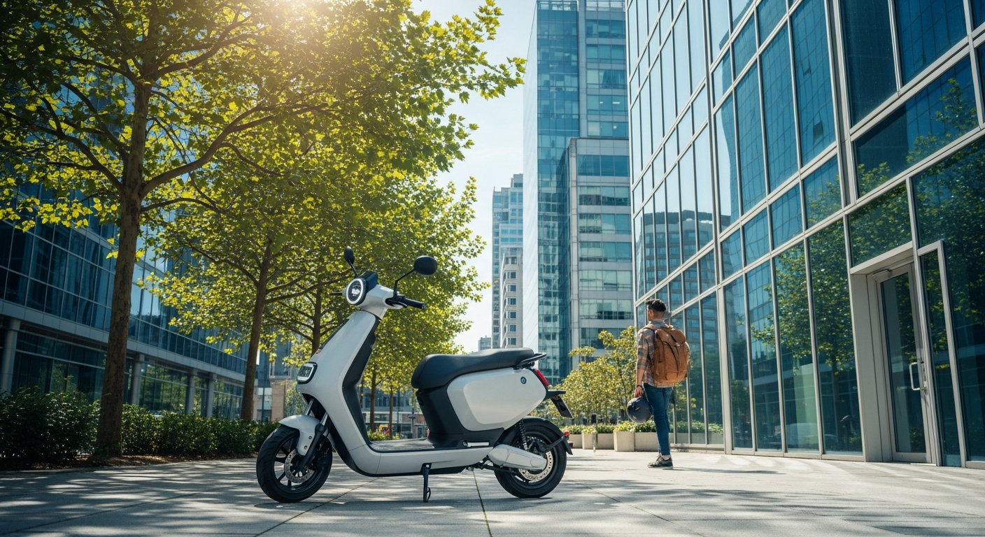 E-Scooter kaufen 2026 - Moderner Elektroroller in der Stadt